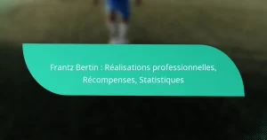 Frantz Bertin : Réalisations professionnelles, Récompenses, Statistiques